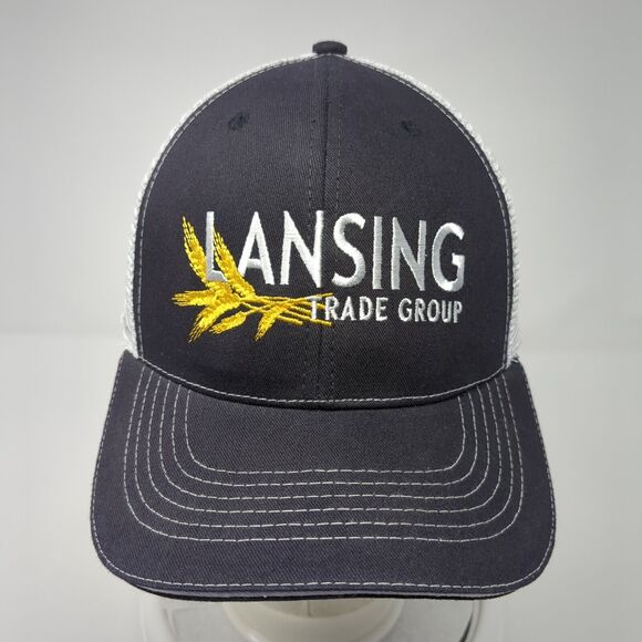 Lansing Trade Group Idaho Strapback Trucker Hat Black One Size Mesh Back - Picture 2 of 8